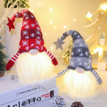 Adornos de muñecas de felpa enana luminosa Red Rudolf Rudolf Decoraciones navideñas